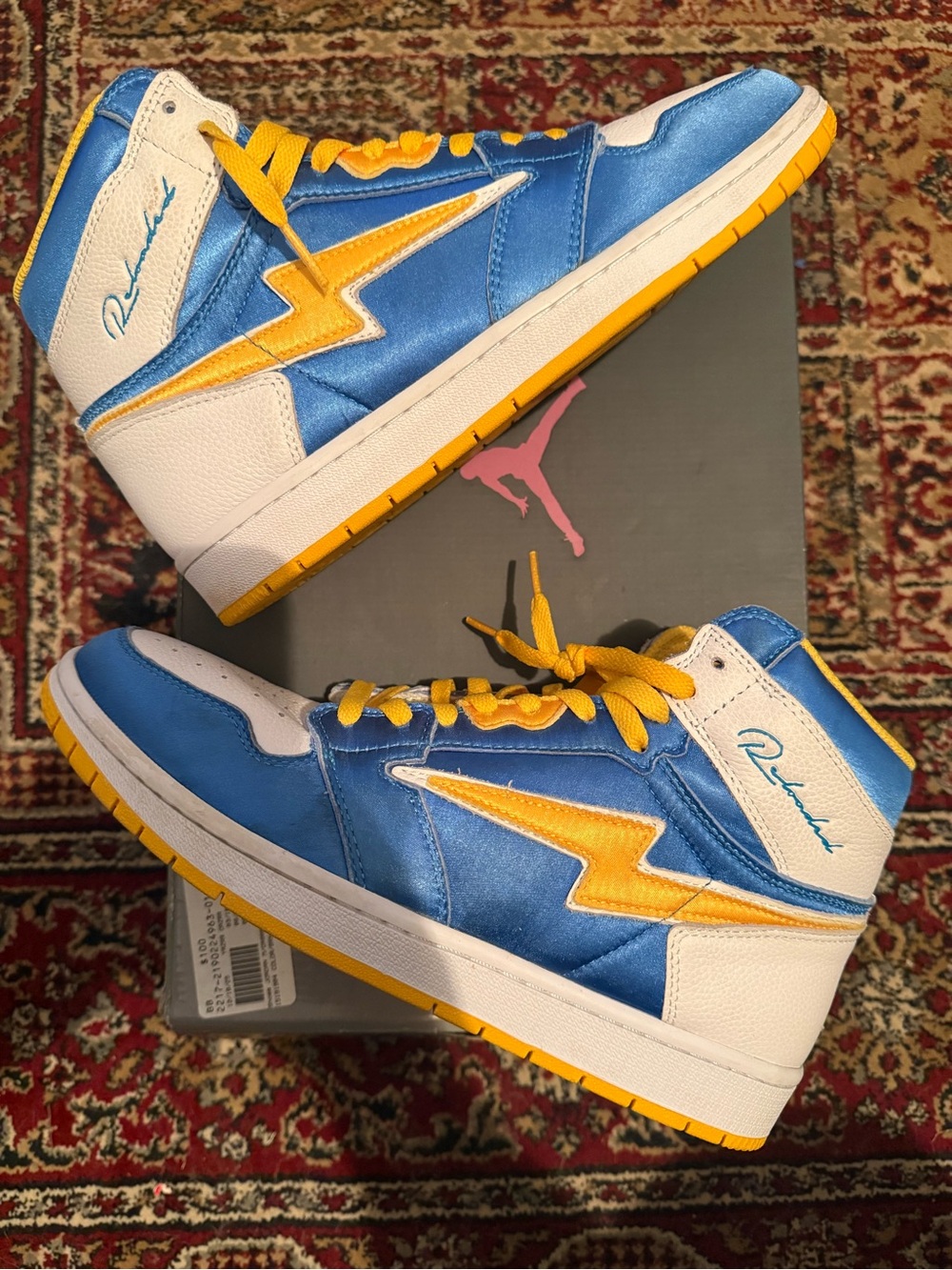 OMI KIY Reloaded Blue Yellow - Men's Blue & Yellow High-Top Sneakers by